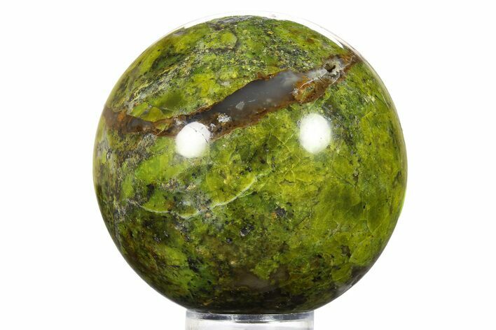 Polished Green Opal Sphere - Madagascar #290924